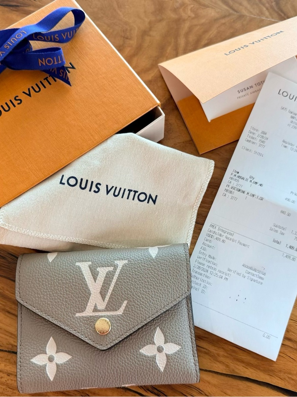 Louis Vuitton Victorine Wallet Bicolor Monogram Empreinte